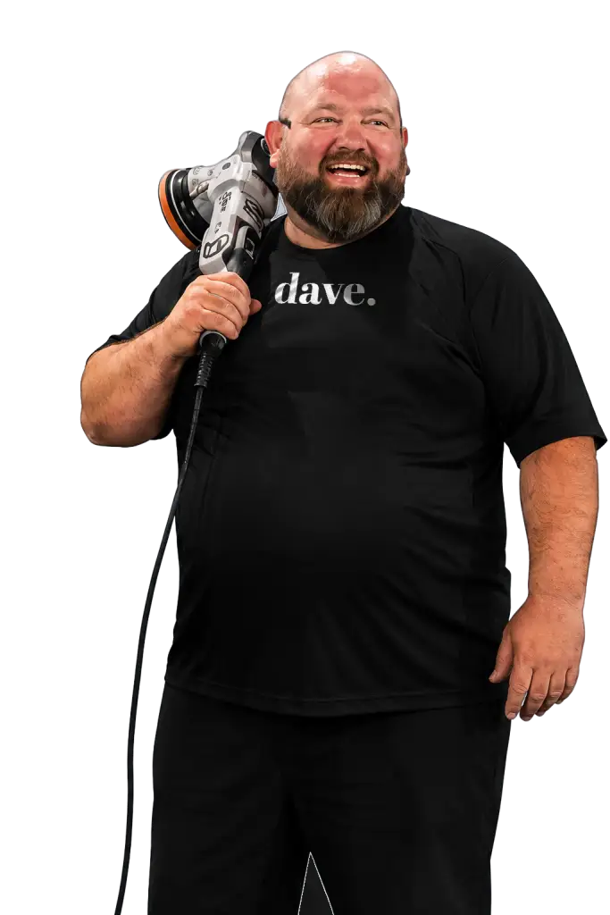 Dave with Buffer and dave. shirt.